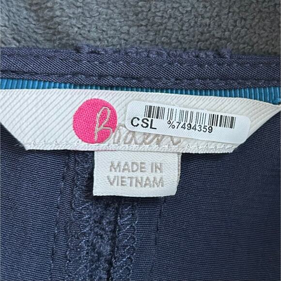 Boden Imi Jersey Trim Top long sleeve lace detail pleated boho bohemian navy 8 - Picture 10 of 11